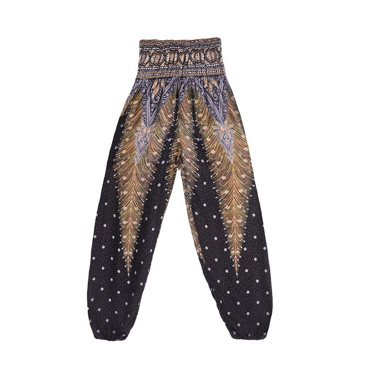 Women's Bohemian Thai Bloomers Yoga Sports Summer Pants