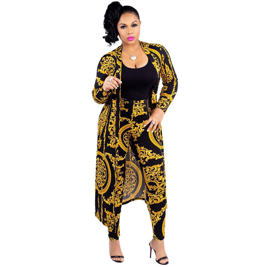 Autumn Fashion Robe Casual Two-piece Set Suits