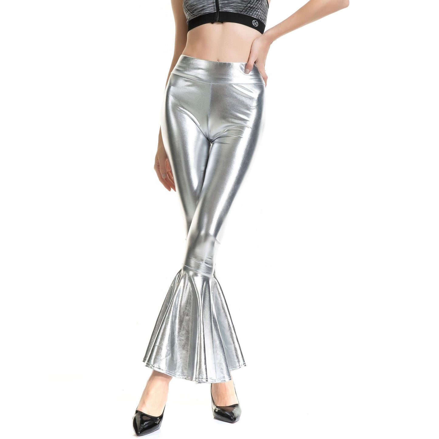 Women's High Waist Fashion Elastic Gradient Color Pants