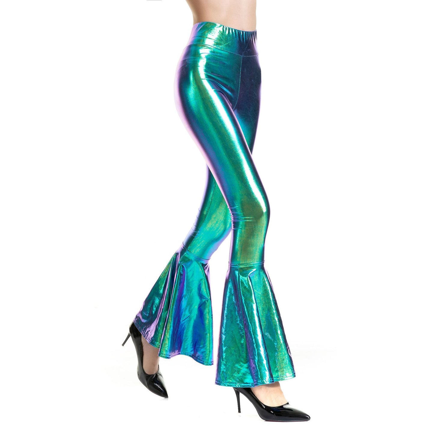 Women's High Waist Fashion Elastic Gradient Color Pants