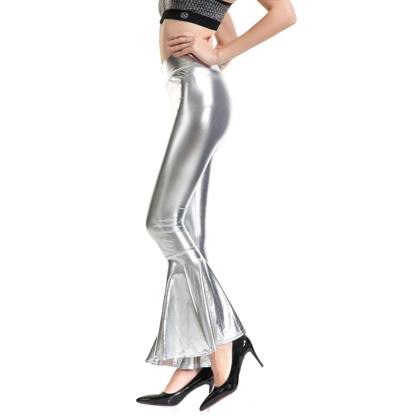 Women's High Waist Fashion Elastic Gradient Color Pants