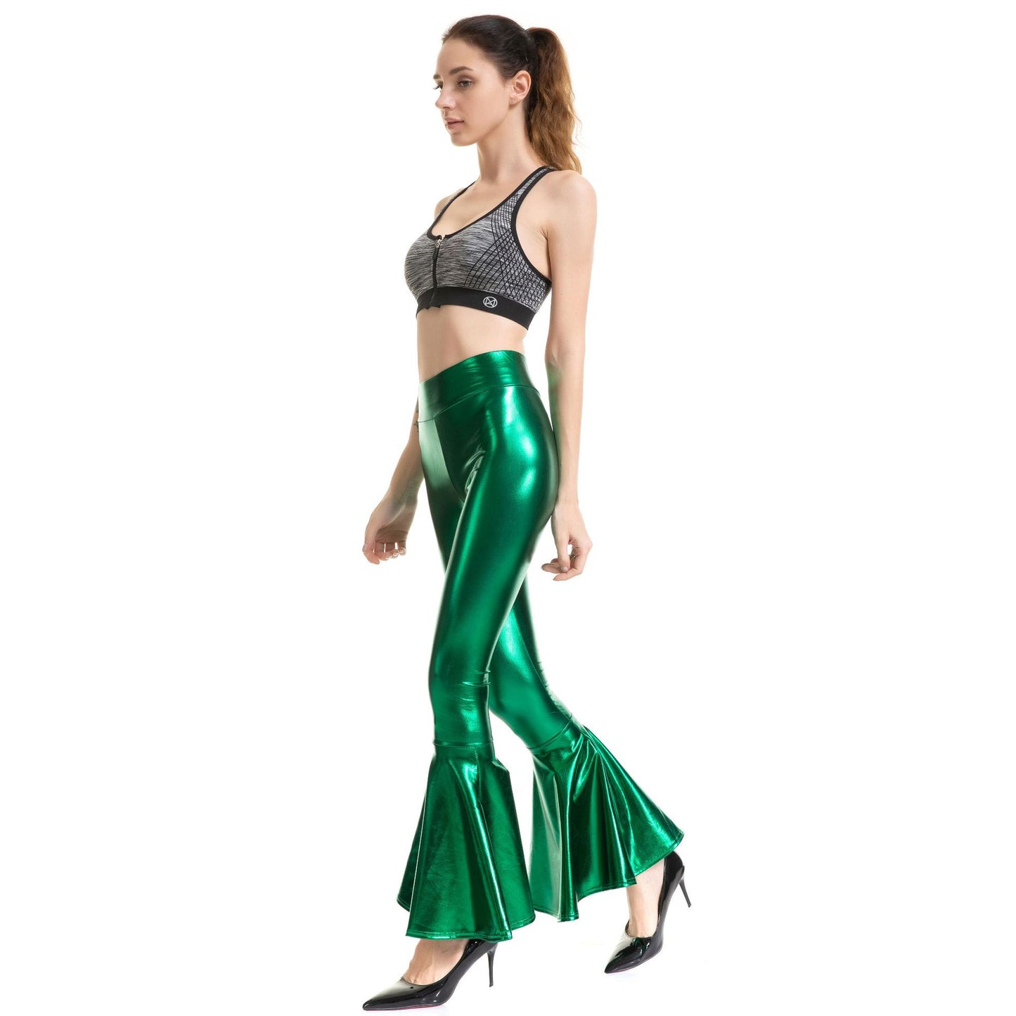 Women's High Waist Fashion Elastic Gradient Color Pants