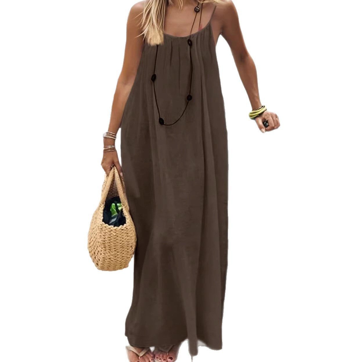 Women's Loose Casual Summer With Suspenders High-grade Dress
