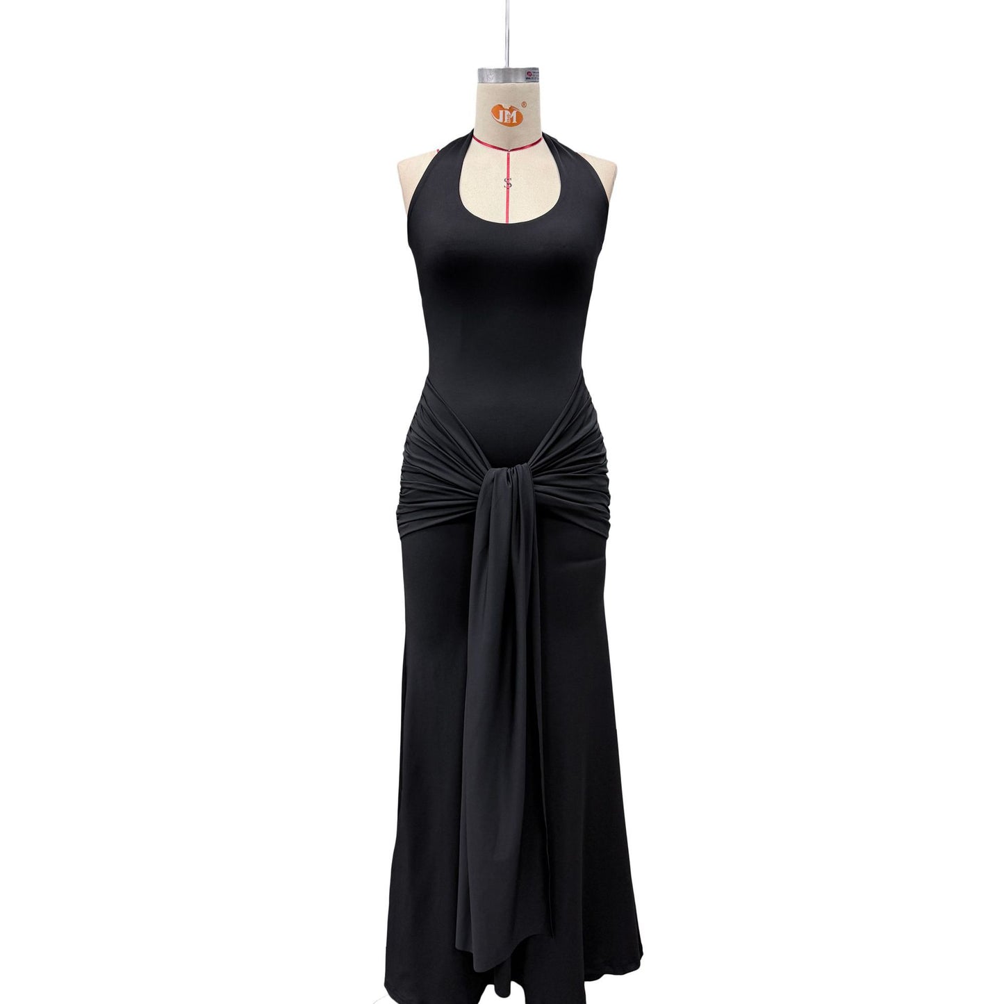 Women's Solid Color Sleeveless Waist Ribbon For Dress