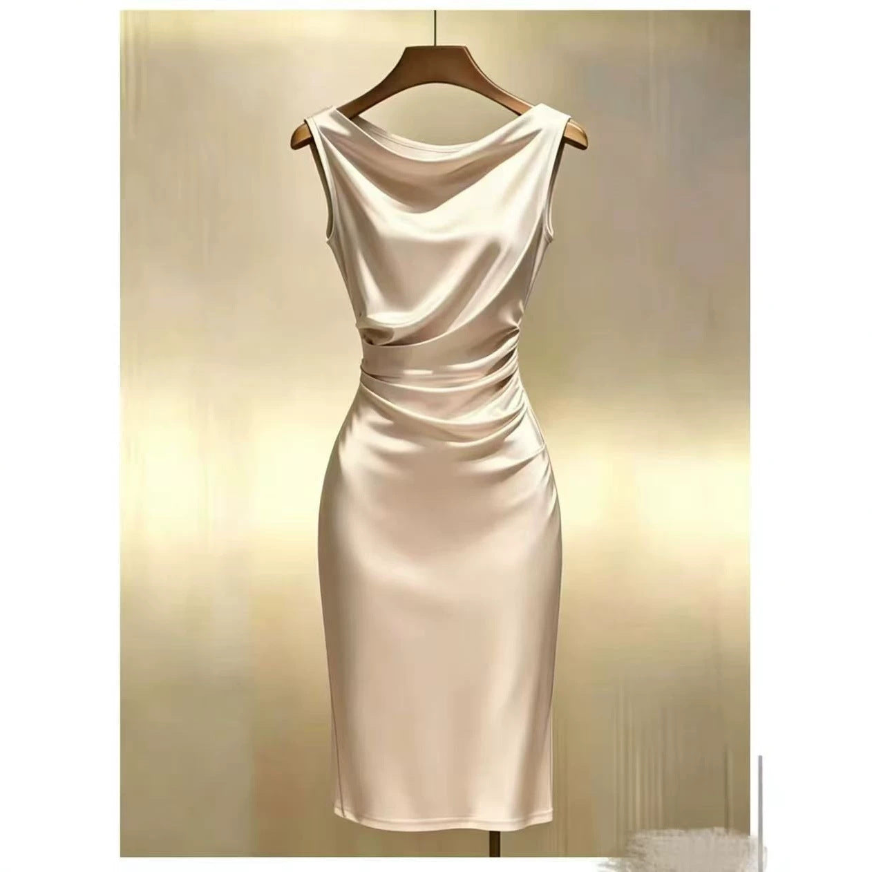 Summer Pleated Sleeveless French Elegant Fashion Dress