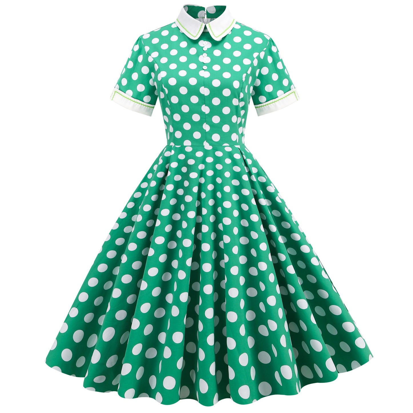 Style Royal Court Fresh Trim Contrast Dresses