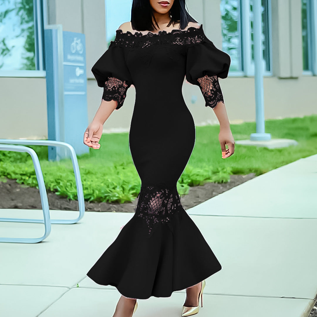 Cool Summer Lace Elegant Fishtail Dress Dresses