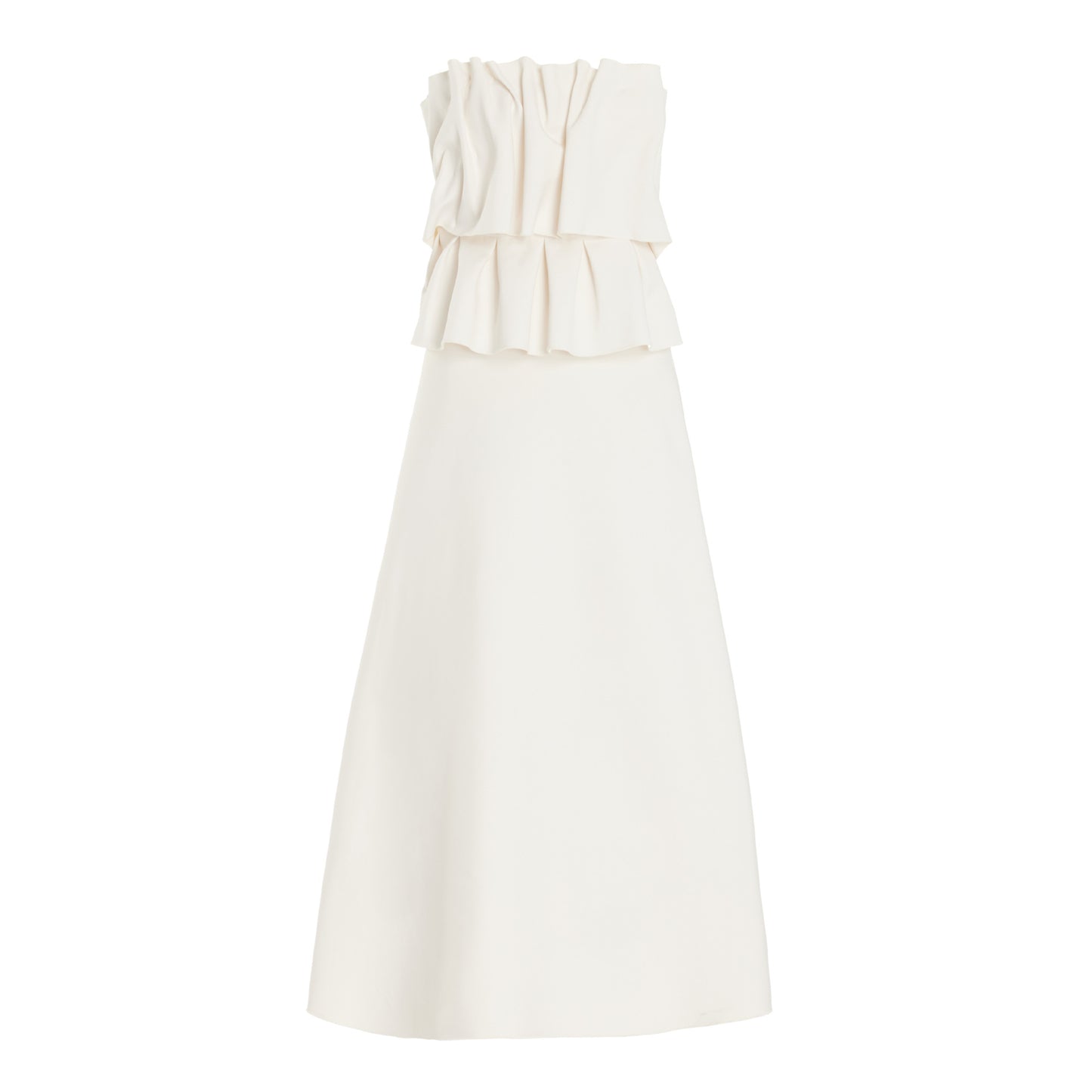 Dress White Pinch Pleated French Stitching Dresses