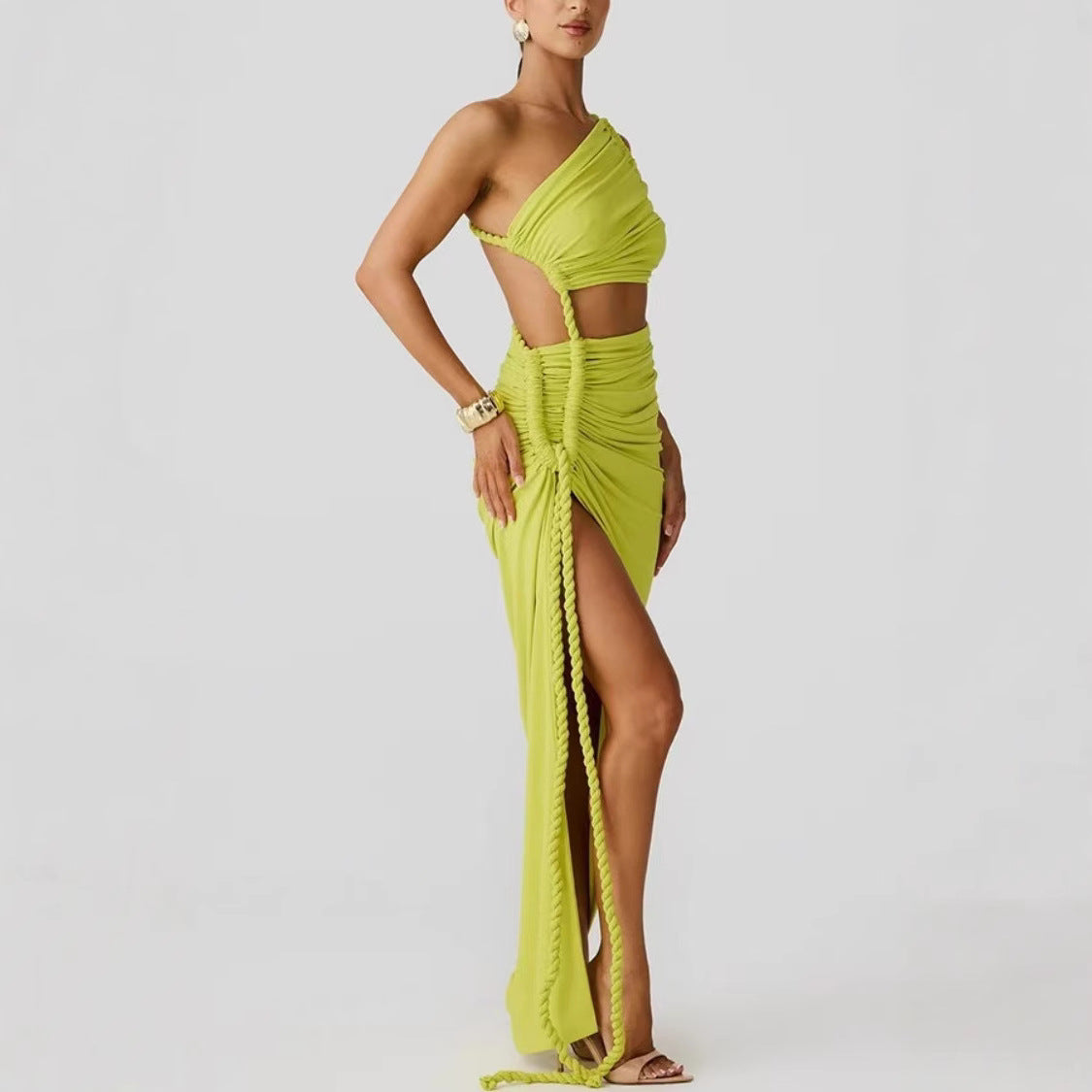 Women's Strapless Dress Summer Sexy Backless Hemp Dresses