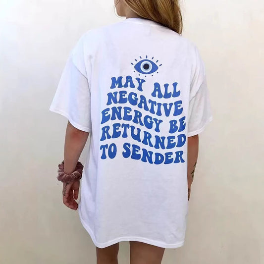 Versatile Elegant Letter Print T-shirt Sports Blouses