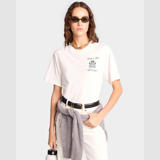 Women's North American Niche Letter Crown Shield Cotton Blouses