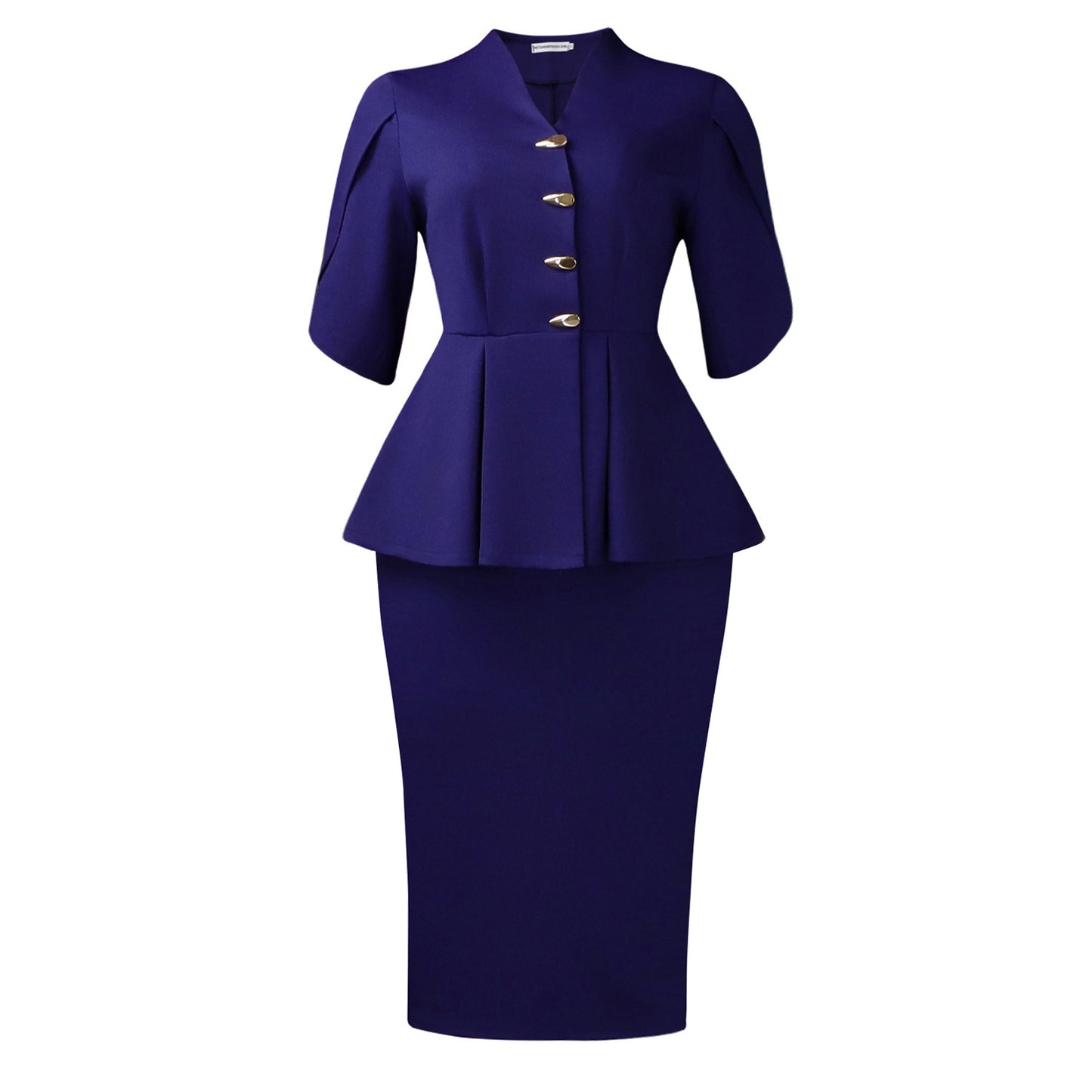 Women's Elegant Ruffles Slim Fit Hip Sleeve Dress