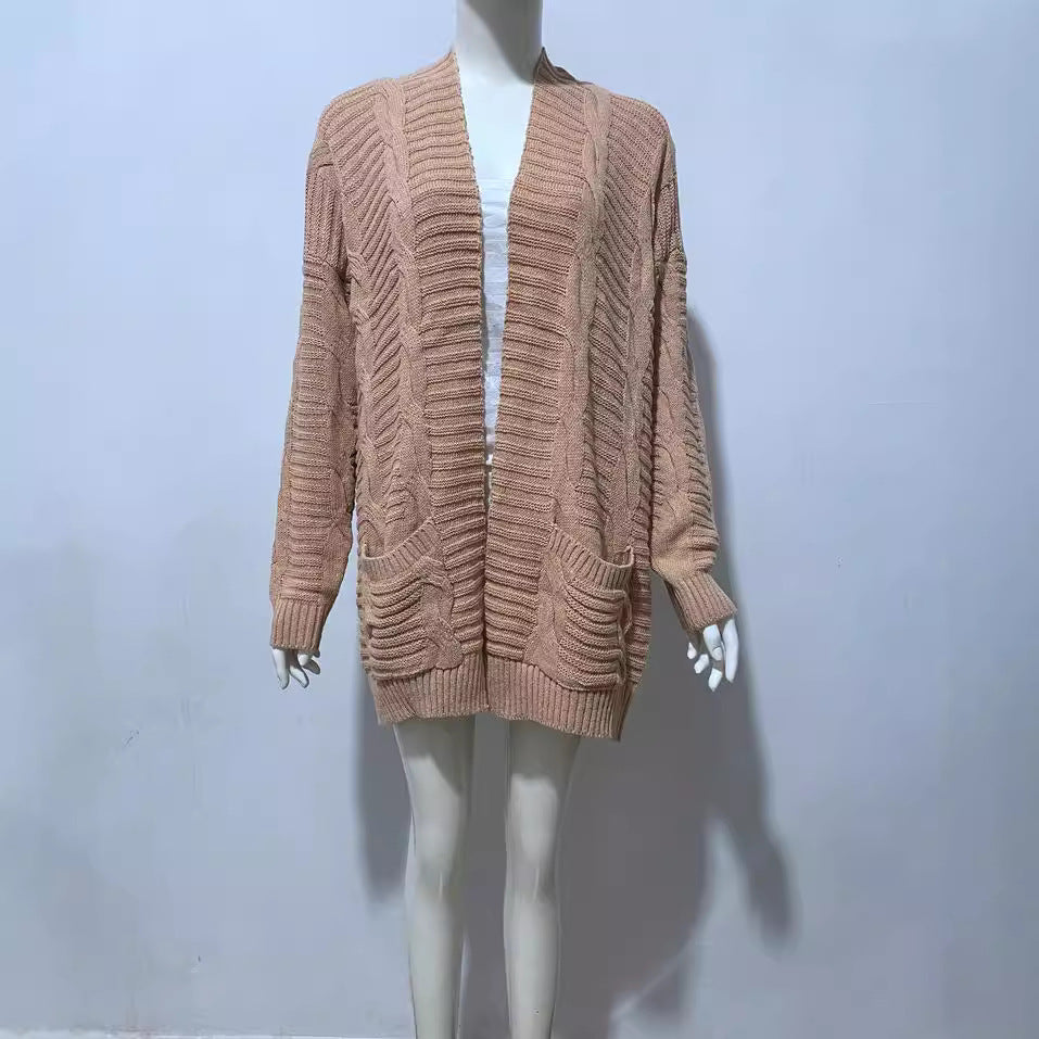Women's Twist Knit Mid-length Twisted String Women's Sweater