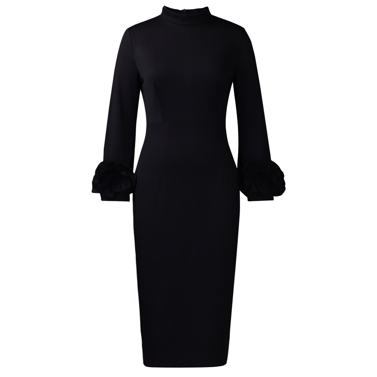 Half Turtleneck Elegant Slim Fit Ol Long Sleeve Dress