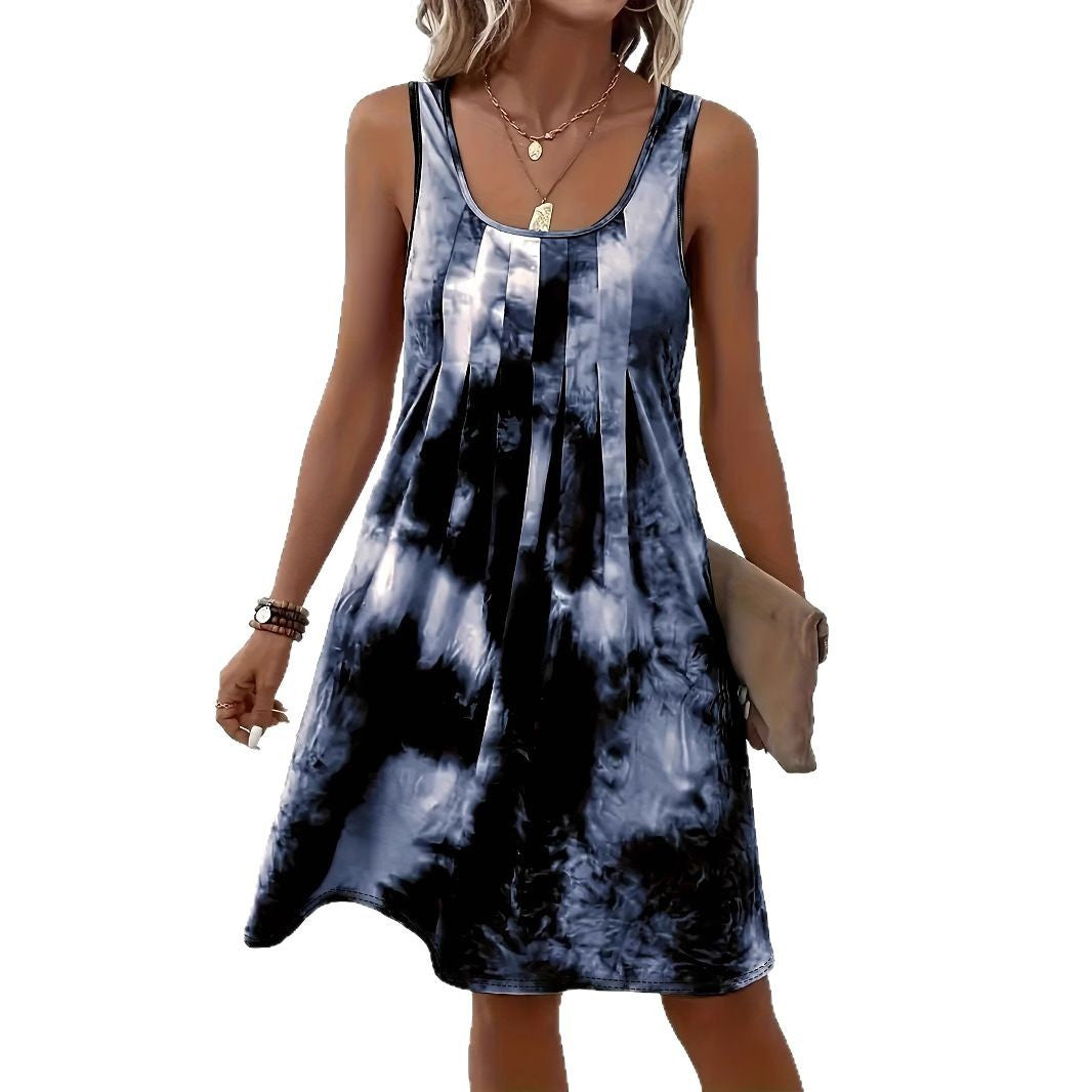Durable Popular Stylish Sleeveless Printed Fashion Dress