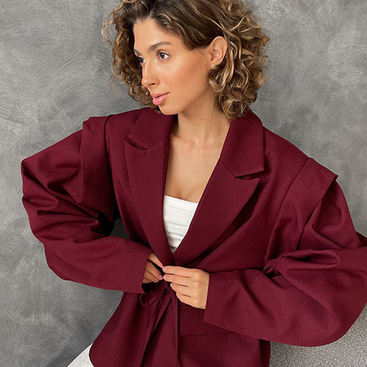 Korean Style Loose Fashion Polo Collar Coats