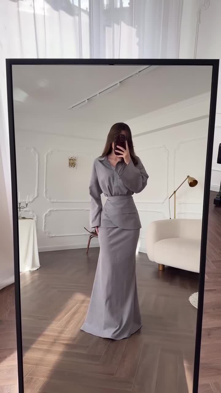 Women's Graceful Fashionable Lapel Long Sleeve Slim Suits