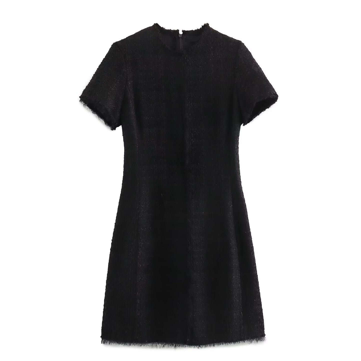 Women's Spring Young Round Neck Texture Classic Style Dresses