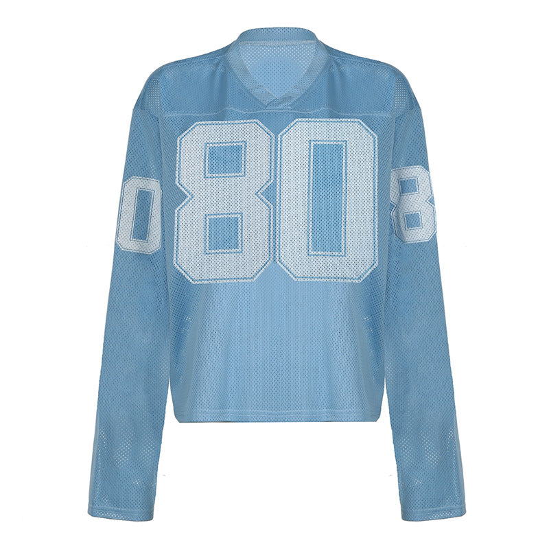 Street Hot Style Letter Print T-shirt Loose Blouses