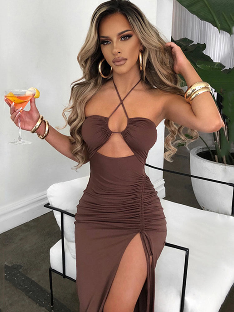 Spring Dress Sexy Hot High Slit Dresses