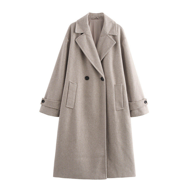 Women's High-grade Fashionable Street Woolen Long Coats