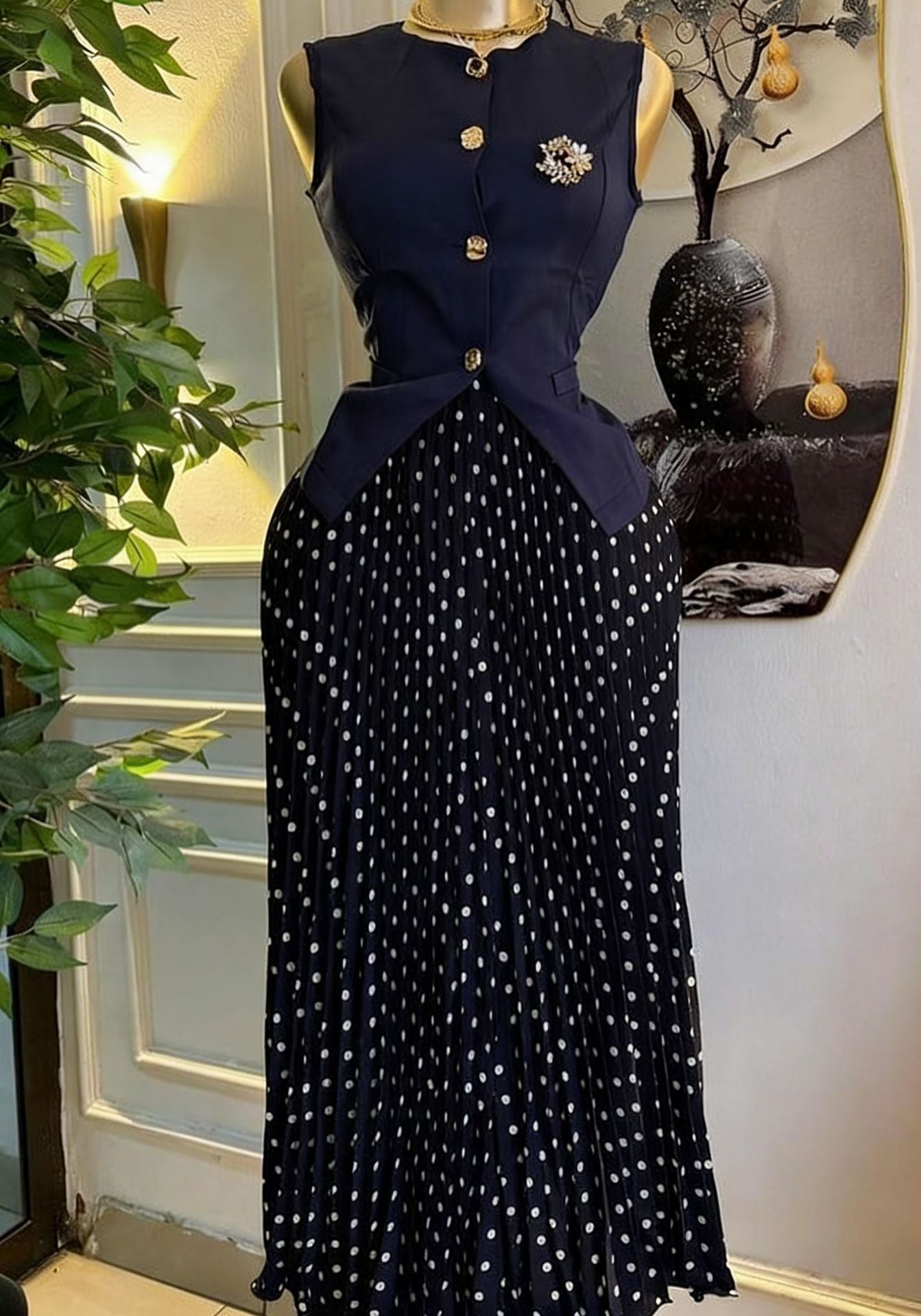Women's African Wear Summer Elegant Graceful Sleeveless Fashion Casual Suit
