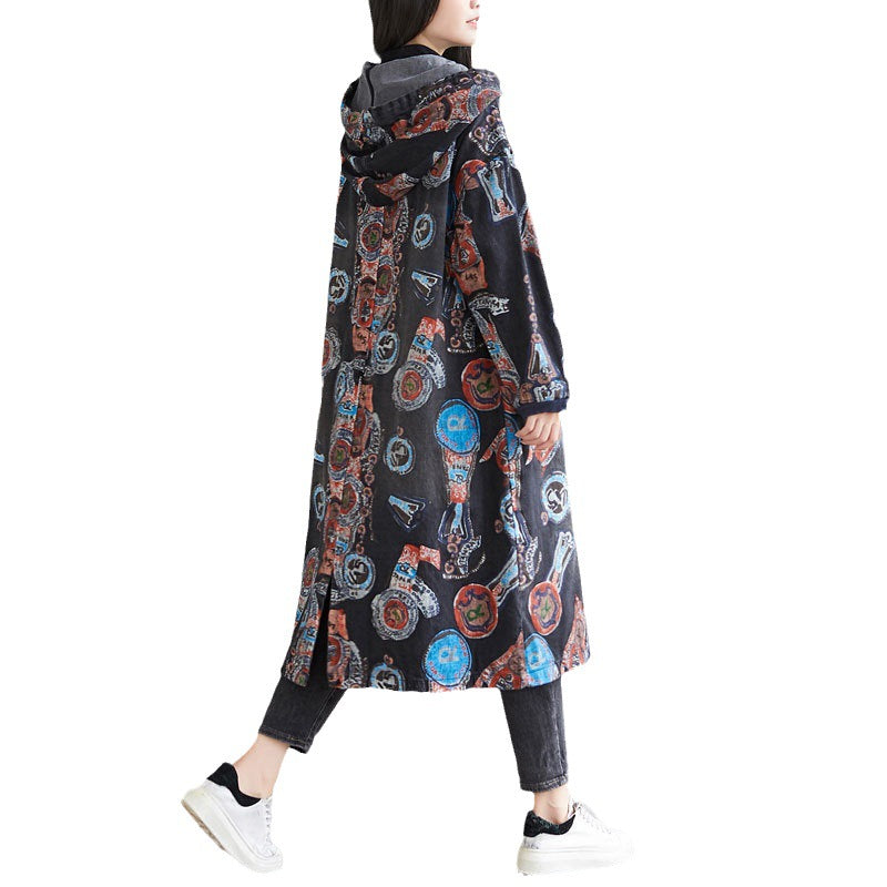 Women's Long Anorak A- Line Washed Do Coats