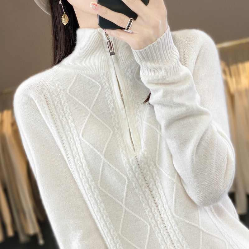 Women's Loose Lazy Style Thermal Knitting Bottoming Shirt Autumn Trendy Long Sweater