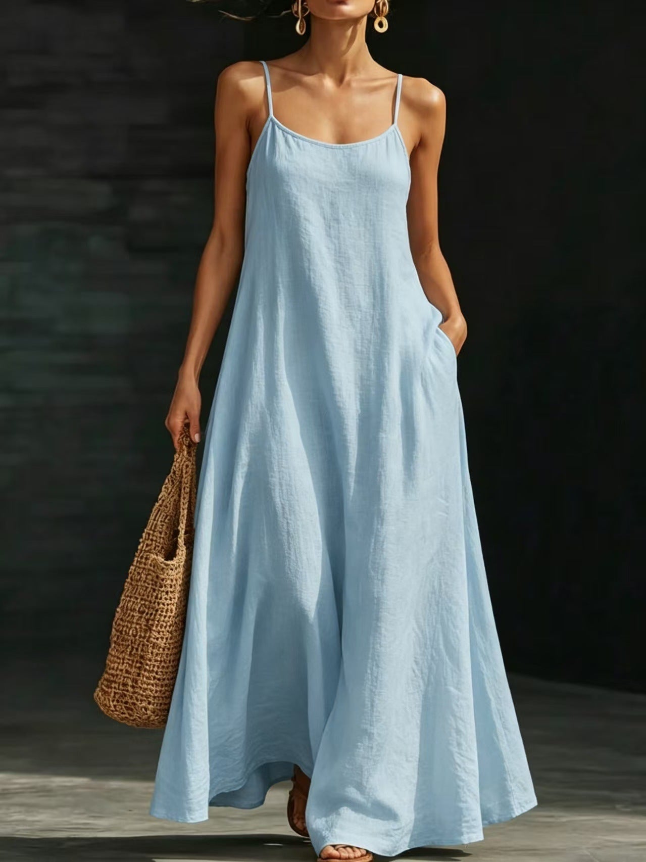 Long Loose Elegant Casual Strap Vacation Vests