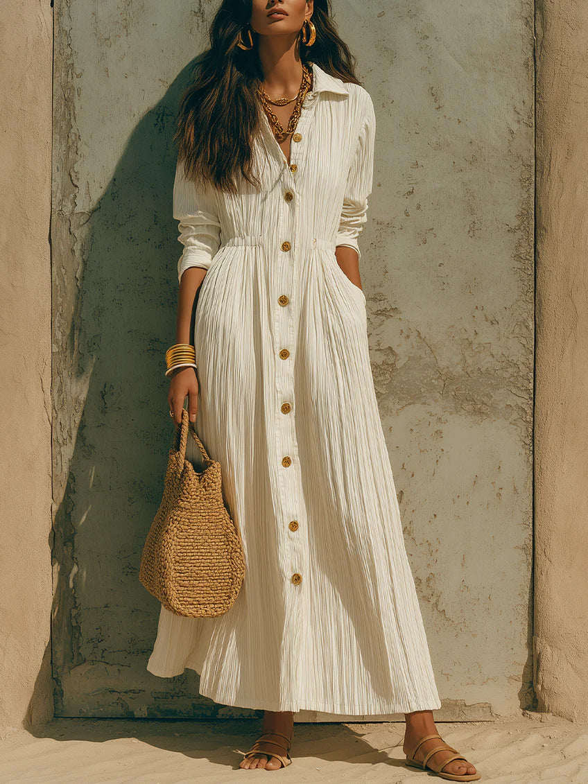 Women's Autumn High-grade White Long Loose Plus Size