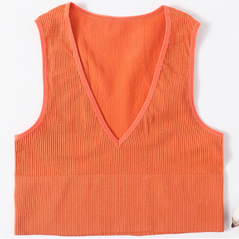 Women's Fashionable Cropped Sexy Underwear Deep Collar Cool Tops