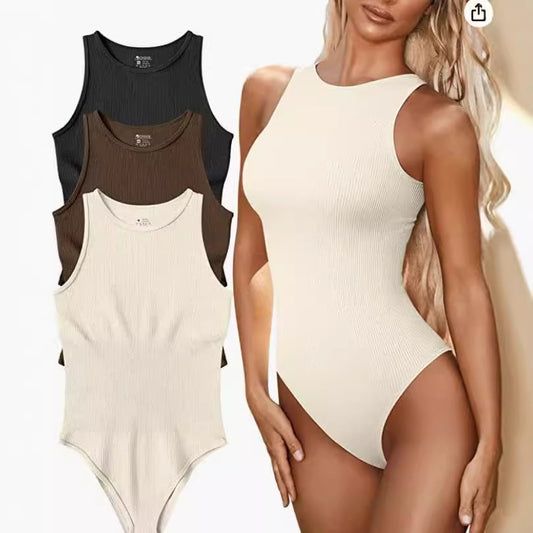 Summer Tight Sleeveless Sunken Stripe Triangle Blouses