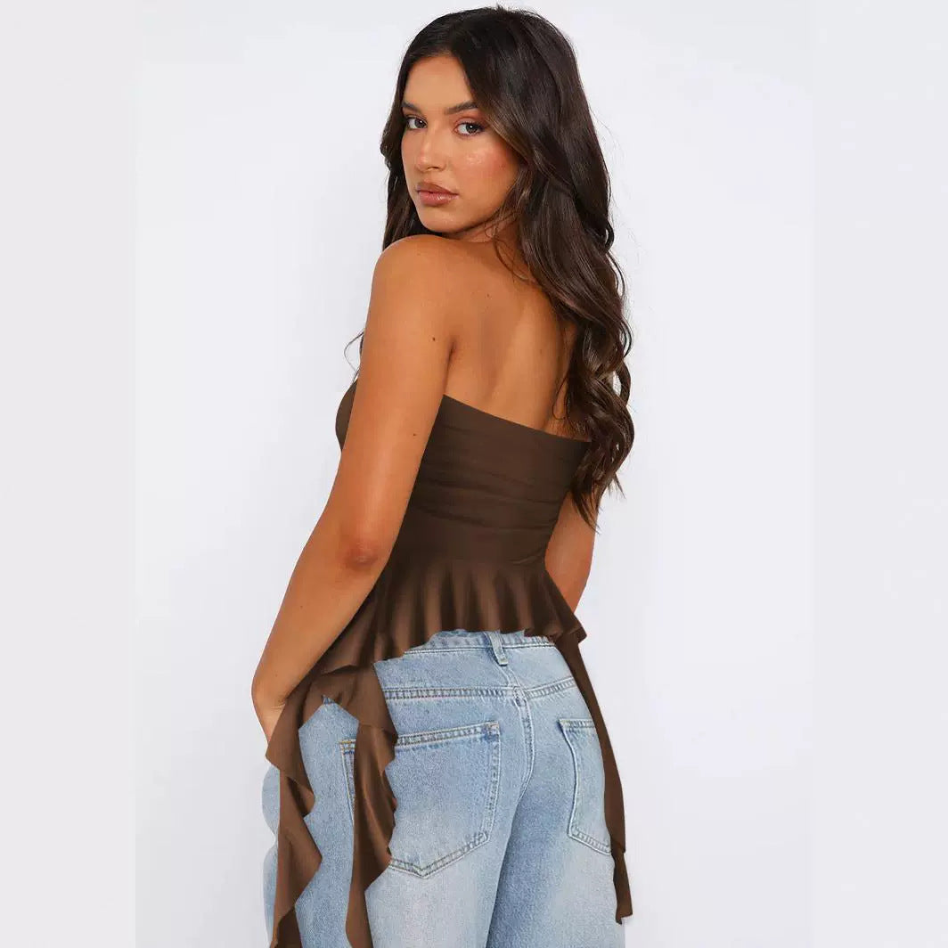 Women's Slim Fit Hot High-grade Outer Wear Tassel Tops