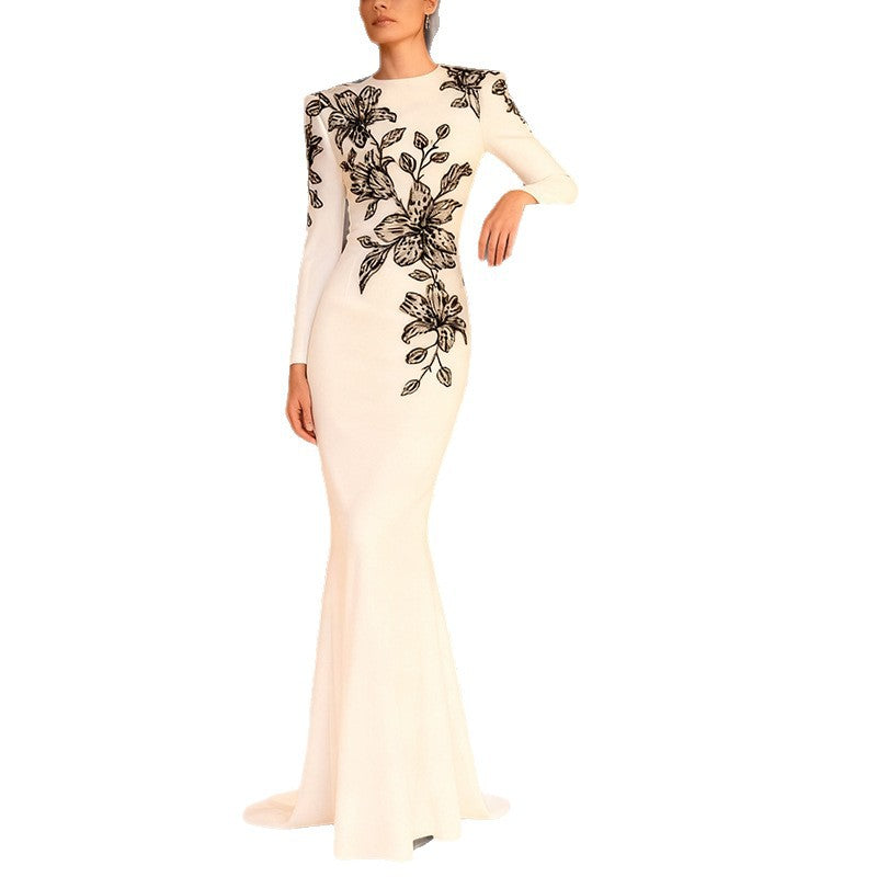 For Dinner Formal Dress Embroidered Beads Dresses