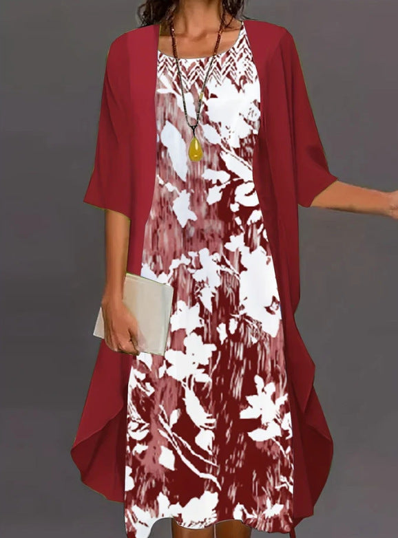 Innovative Fashion Elegant Chiffon Two-piece Set Dress