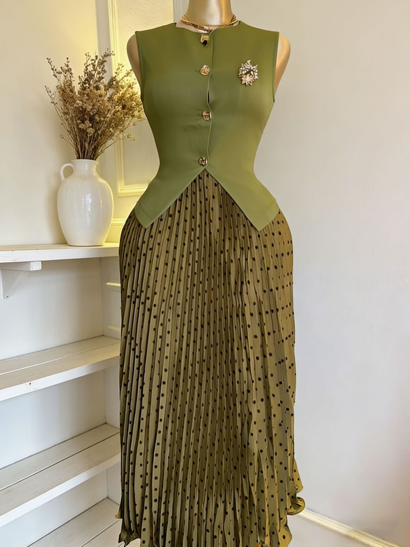 Women's African Wear Summer Elegant Graceful Sleeveless Fashion Casual Suit