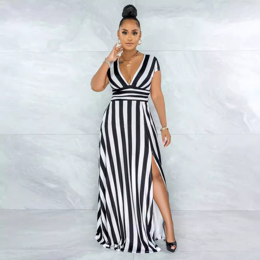 Women's Spring Sexy Fashion Striped Body Shaping Jumpsuits