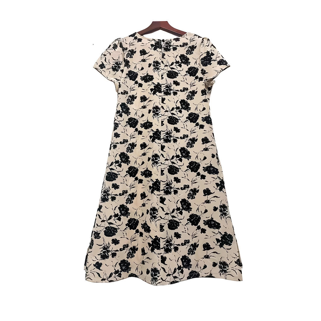 Women's Floral Summer High-grade Short-sleeved Split Dress