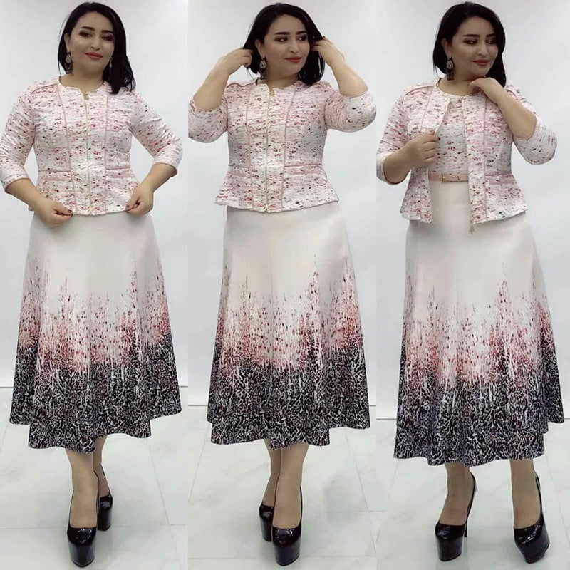 Women's African Wear With Slim Dress Professional Suits
