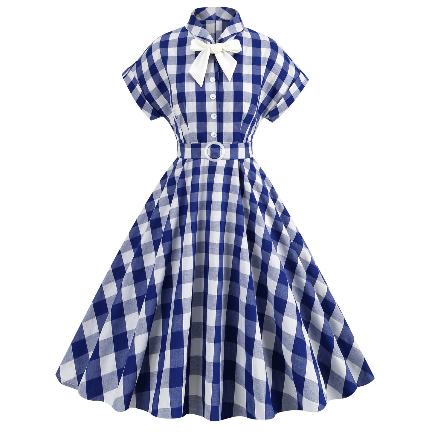 Barbie Pink Death Plaid Bow Tie Dresses