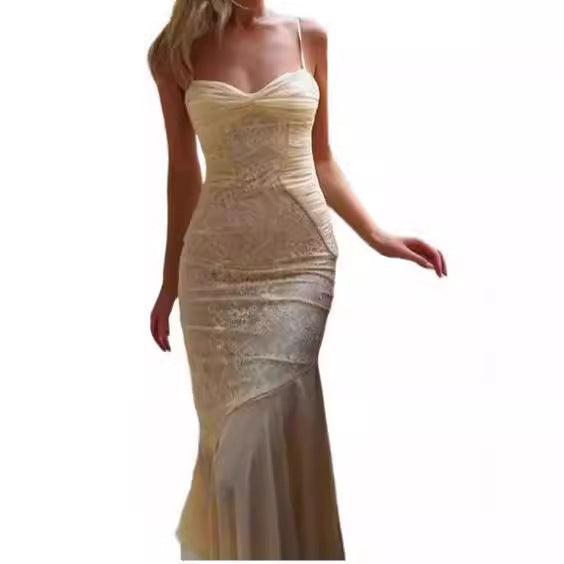 Women's Lightly Mature Suspender Pure Sexy Lace Dress