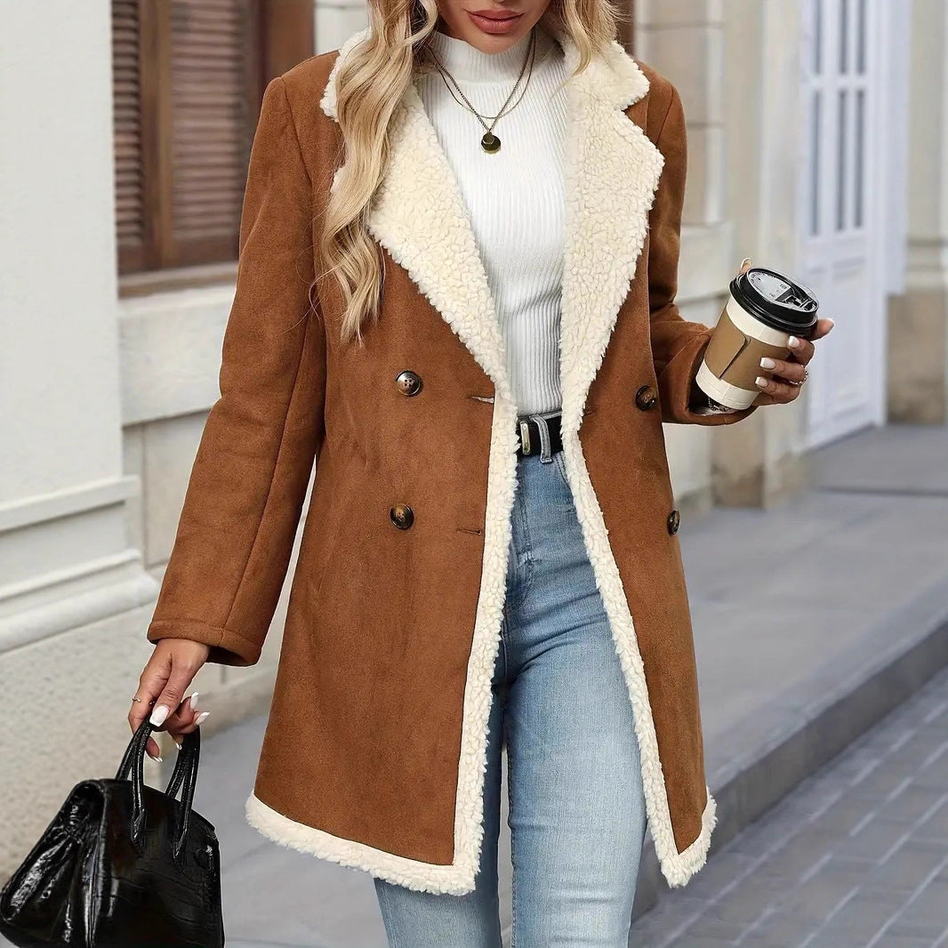 Women's Winter Thickened Composite Woolen Warm For Coats