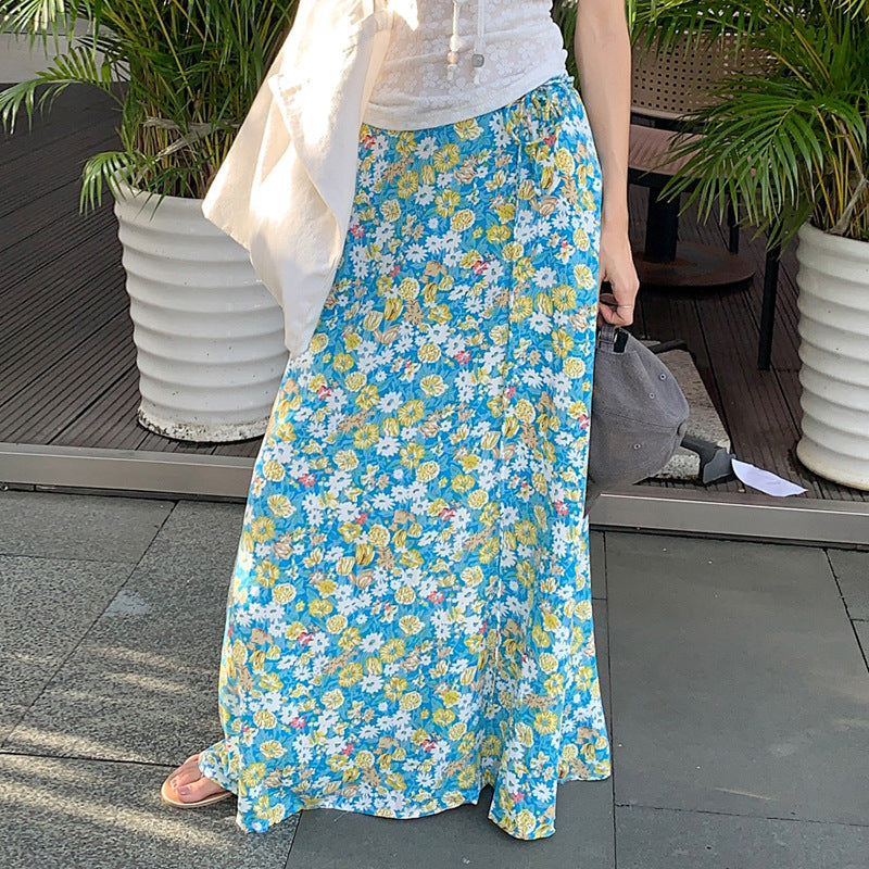 Jacquard Lace Stitching Tube Pleated Tie Tops