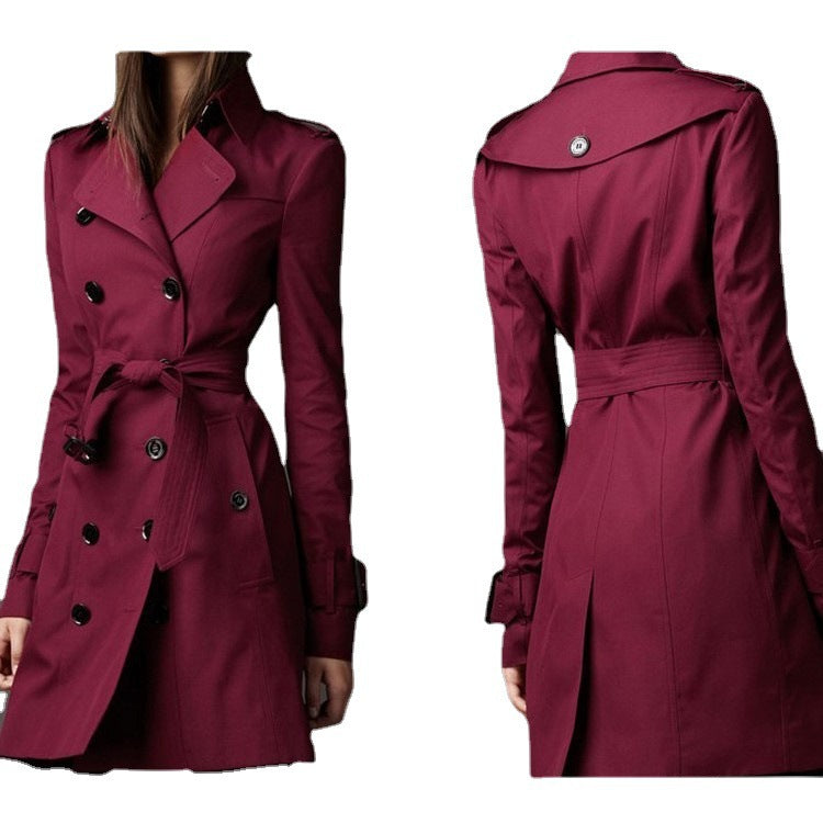 Women's For Fashion Trendy Double-breasted Long Trench Coats