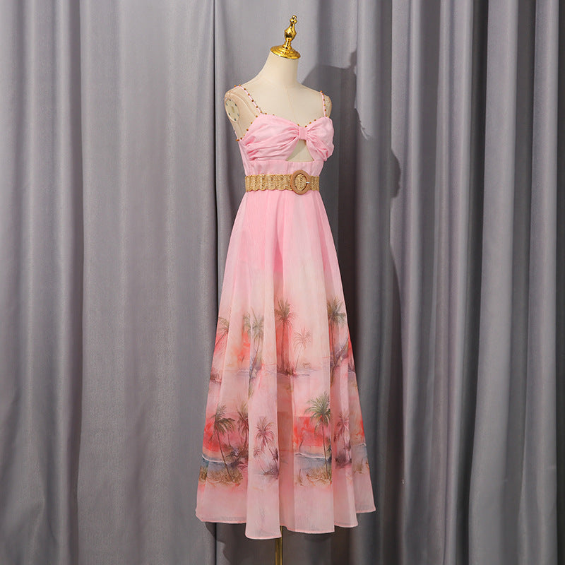 Women's French Gentle Sweet Style Suspender Dress Summer Sexy Dresses