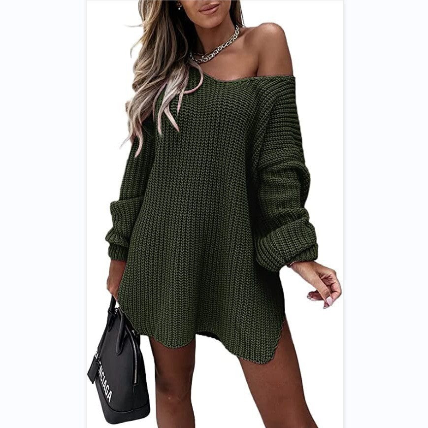 Fashion Women's Solid Color Loose Pullover Sweaters