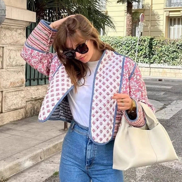 Women's Street Fashion Two-sided Wear Printed Coats