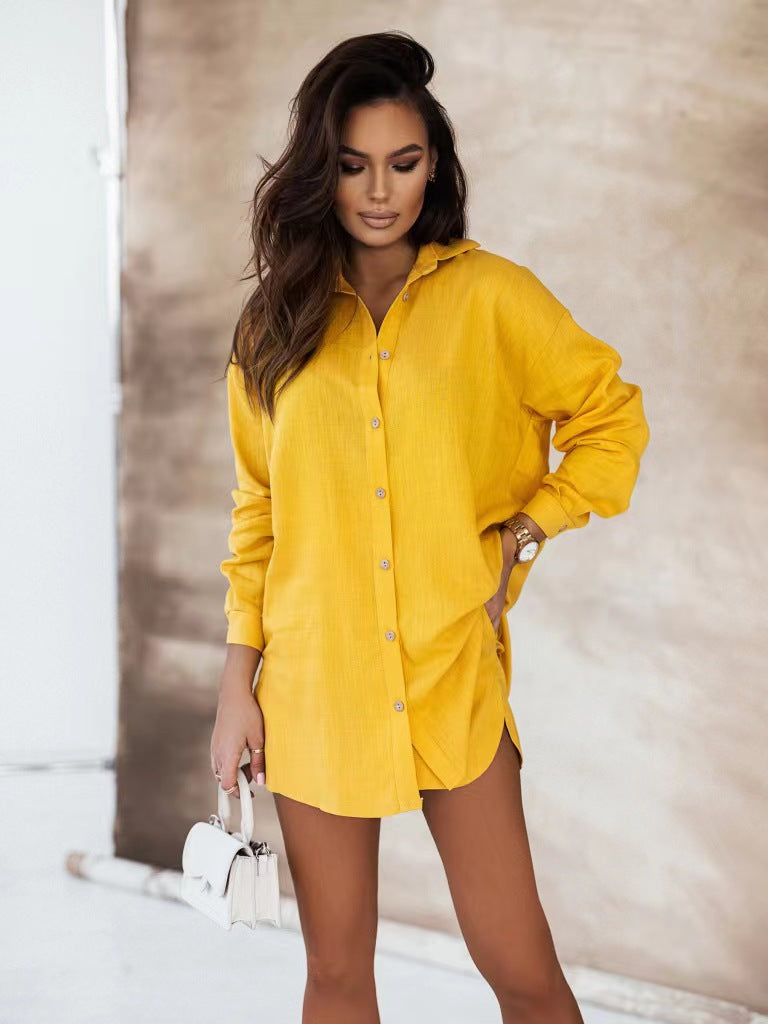 New Fashion Women's Vacation Style Shirt Fashion Casual Suit