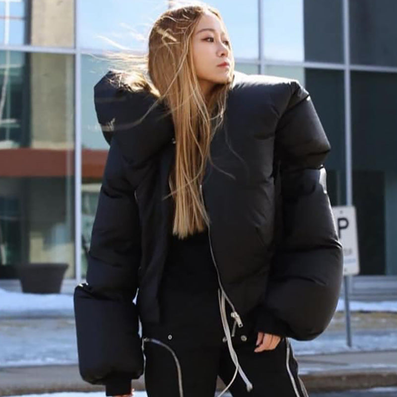 Women's Wear Winter Thick Snap Button Scarf Coats