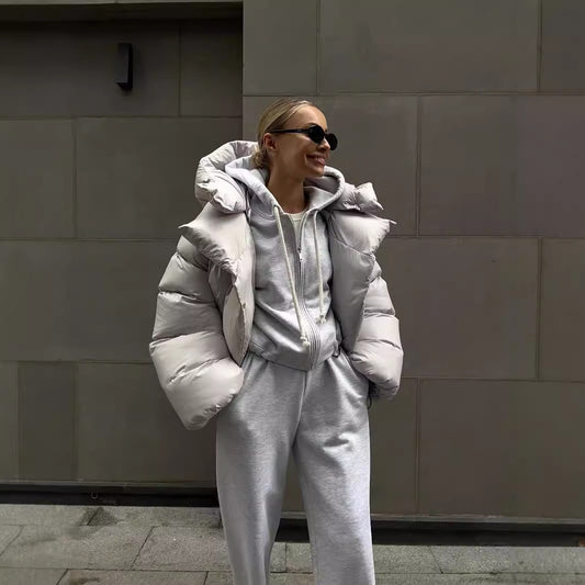 Women's Winter Bread Trendy Personality Street Hood Coats